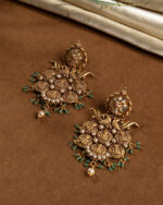 Royal Peacock Temple Earrings - Image 3